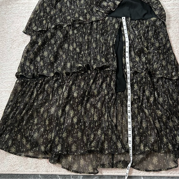 NWT ASTR The Label Black Floral Long Sleeve Maxi Dress Tiered Ruffle Low Back XL - Picture 11 of 14